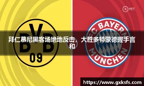 拜仁慕尼黑客场绝地反击，大胜多特蒙德握手言和